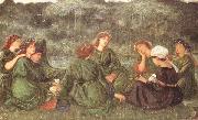 Sir Edward Coley Burne-jones,Bart.,ARA,RWS Green Summer (mk46) Germany oil painting artist